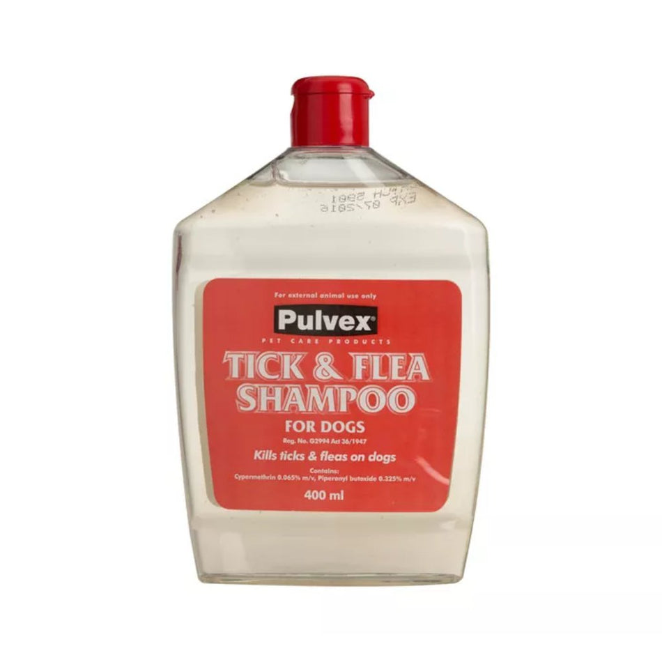 Pulvex Tick & Flea Shampoo For Dogs 400ML