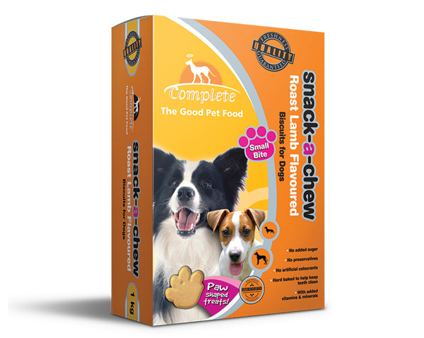 Complete Dog Biscuits Snack-A-Chew Lamb Small 1KG