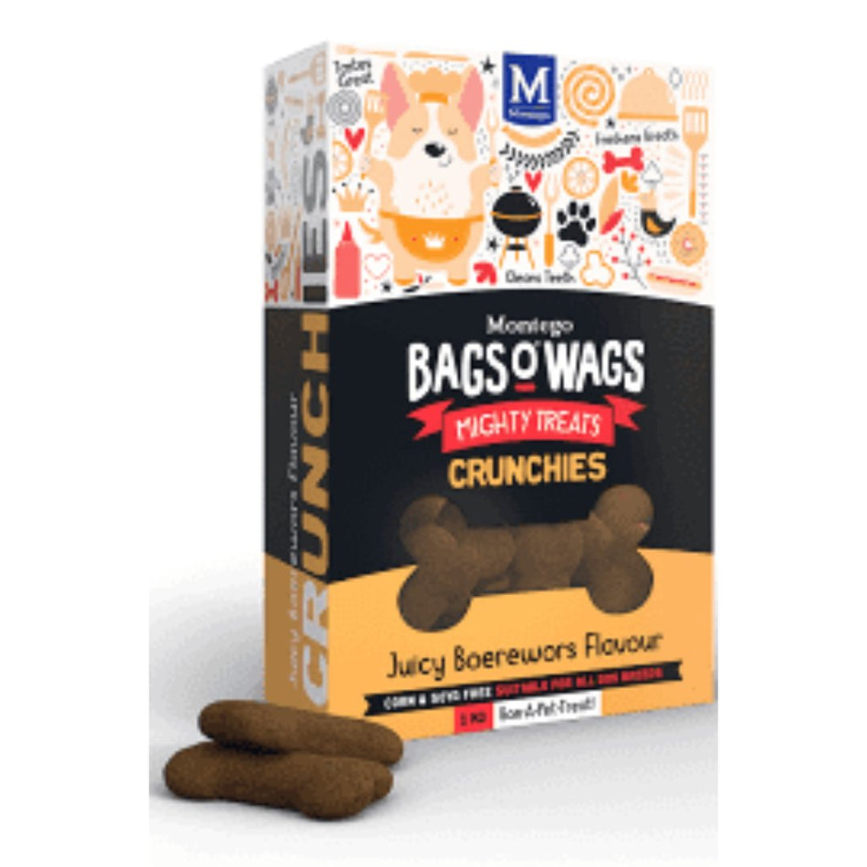 Montego Crunchies Dog Treats 1KG Boerewors