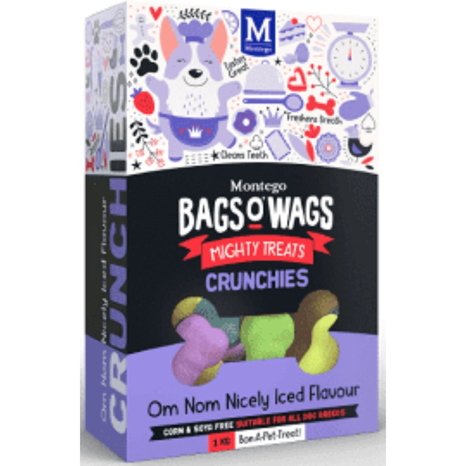 Montego Crunchies Dog Treats 1KG Nicely Iced