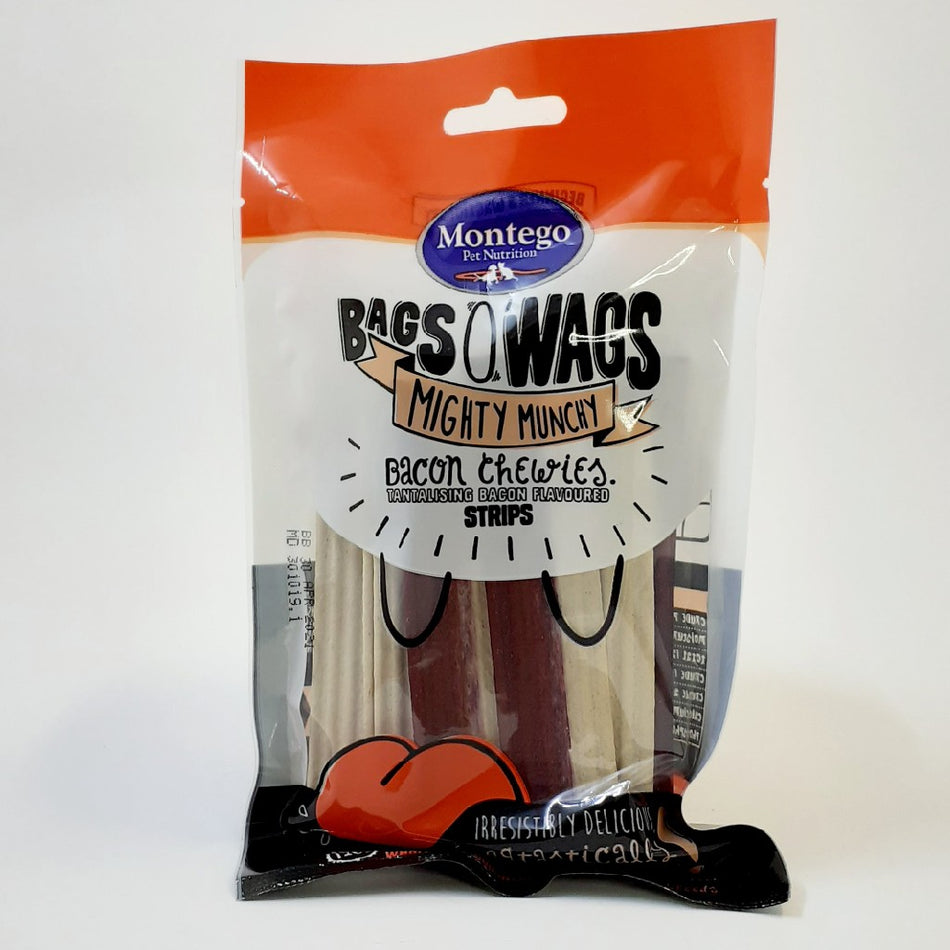 Montego Dog Treats Bags O Wags Bacon Strips 120G