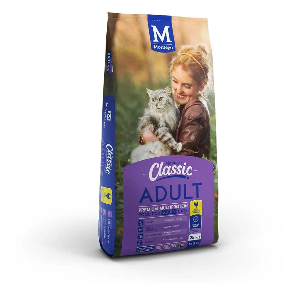 Montego Classic Cat Food Adult Chicken  25KG
