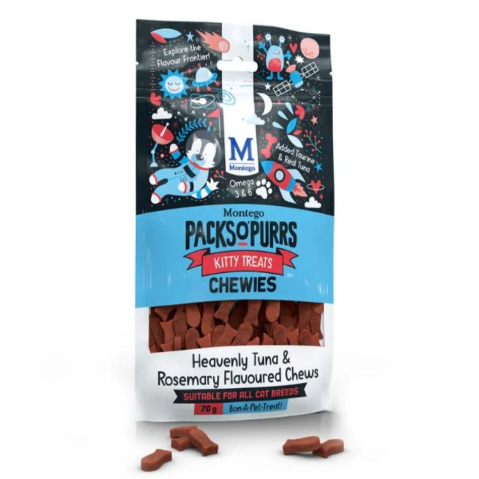 Montego Chewies Cat Treats  70G Tuna and Rosemary