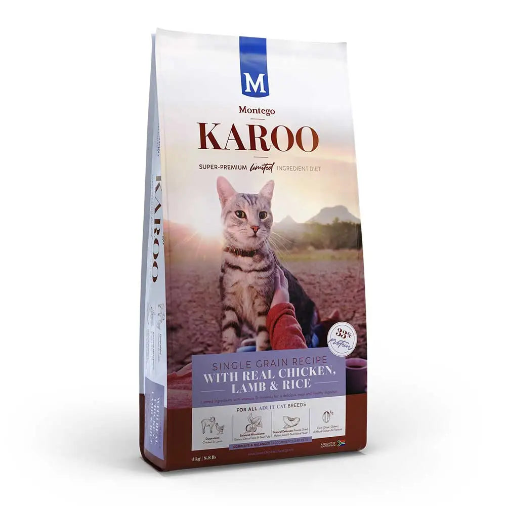 Montego Karoo Cat Food Adult Chicken & Lamb  4KG -