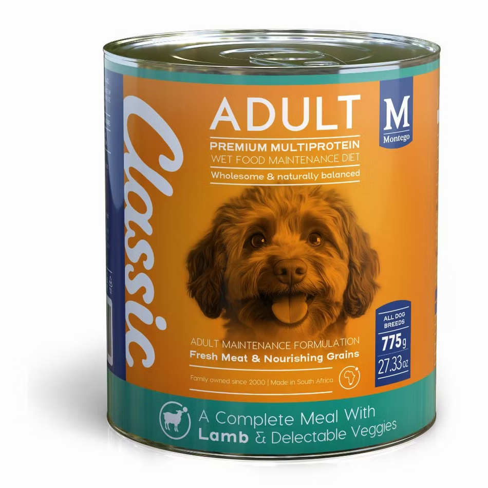 Montego Classic Lamb and Veg Adult Wet Dog Food 775G