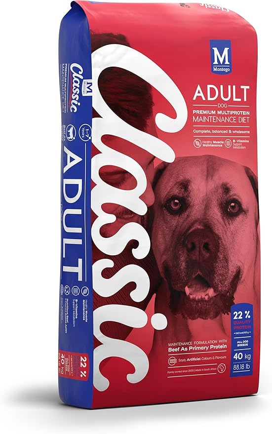Montego Classic Adult Dog Food Beef 40KG