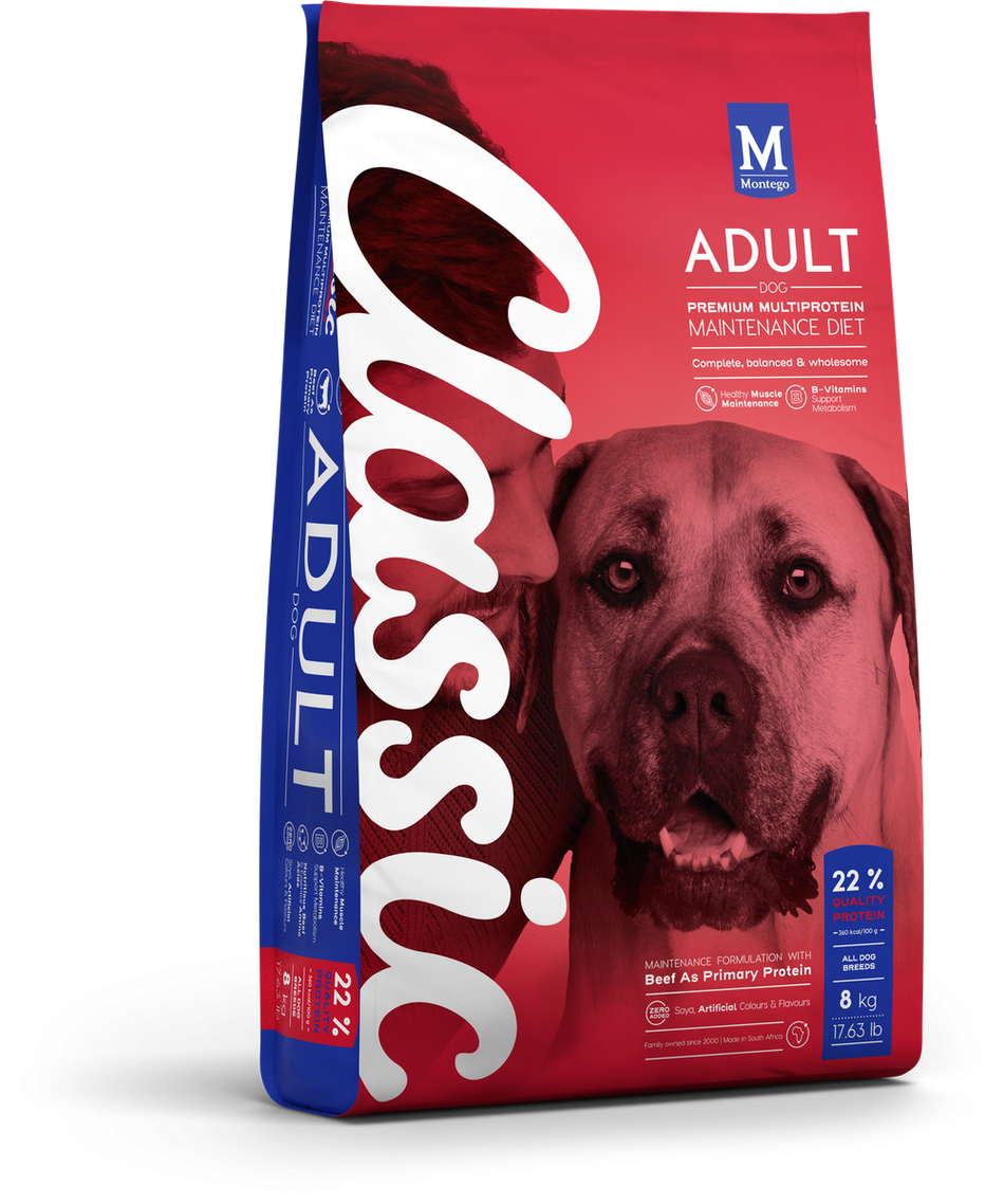 Montego Classic Adult Dog Food Beef 8KG