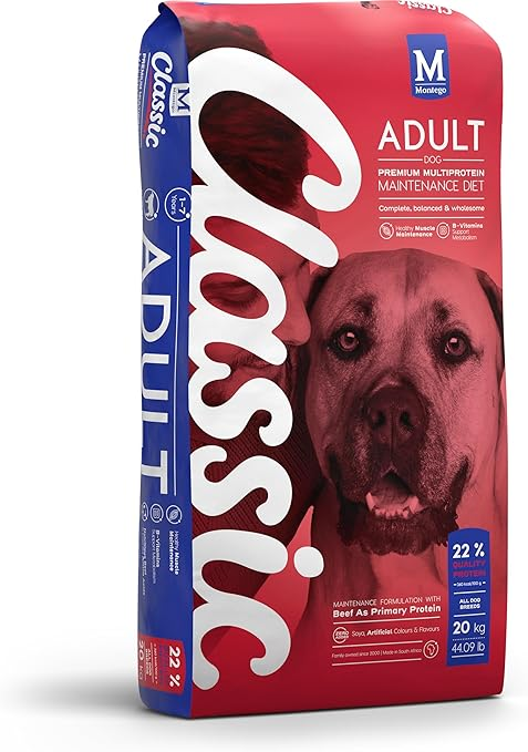 Montego Classic Adult Dog Food Beef 20KG
