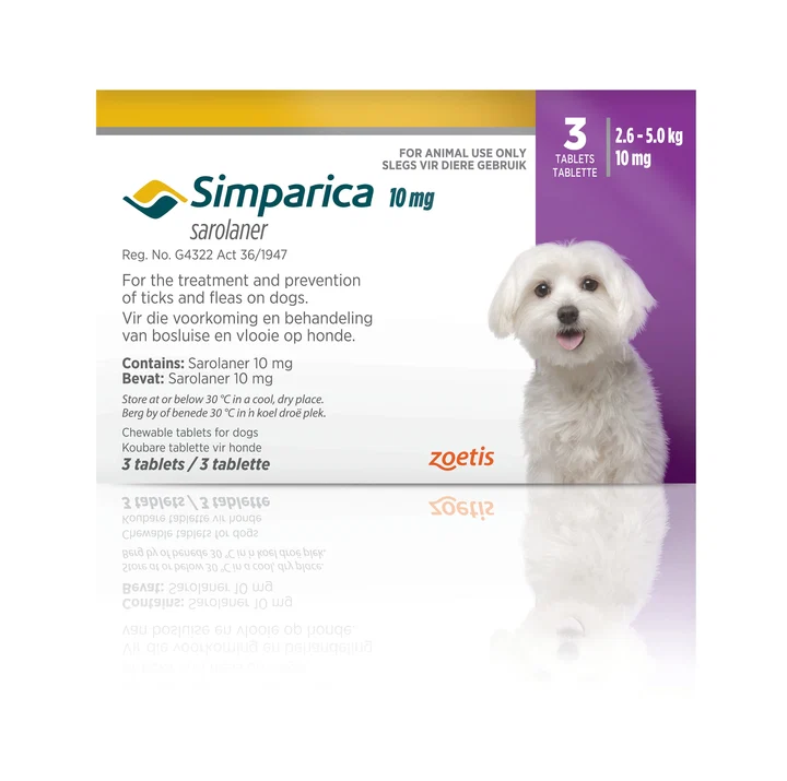 Simparica for Small Dogs & Puppies 2.6-5kg  3 Chews