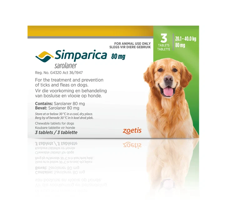 Simparica for Large Dogs 20.1-40kg 3 Chews