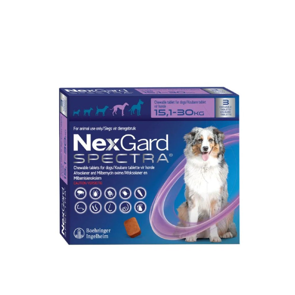 Nexgard Spectra Large Dog Chewable Tick & Flea Tablet (15.1-30Kg) 1 Tablet