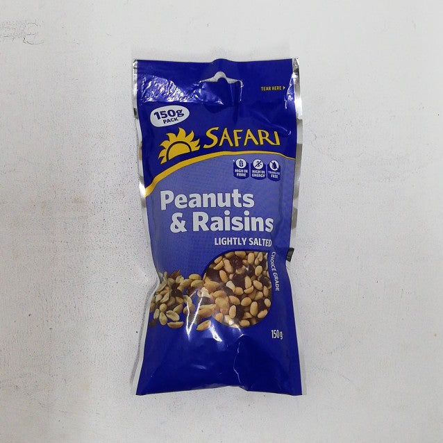Safari Peanuts & Raisins Salted 150G