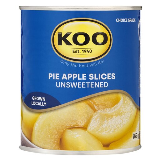 Koo Choice Grade Sliced Pie Apples 765G -