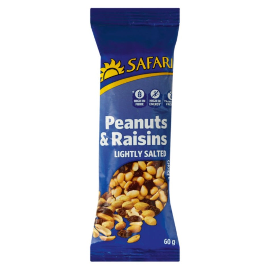Safari Peanuts & Raisins Lightly Salted 60G