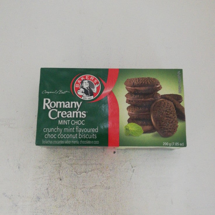 Bakers Biscuits Romany Creams Mint Choc 200G