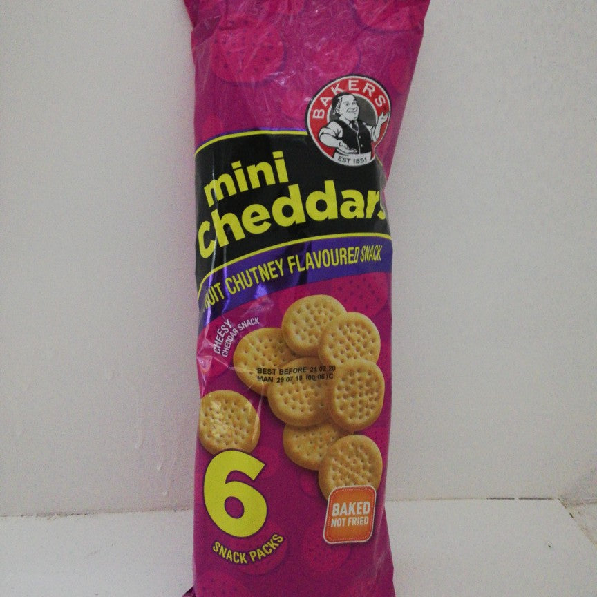 Bakers Mini Cheddars Fruit Chutney 6'S