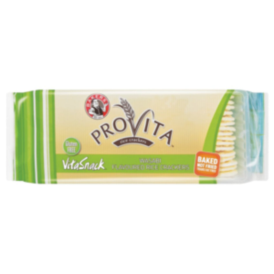 Bakers Rice Crackers Vitasnack Sour Wasabi 100G