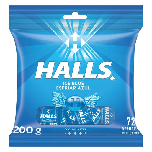 Hall's Lozenges Ice Blue 72 Pack -