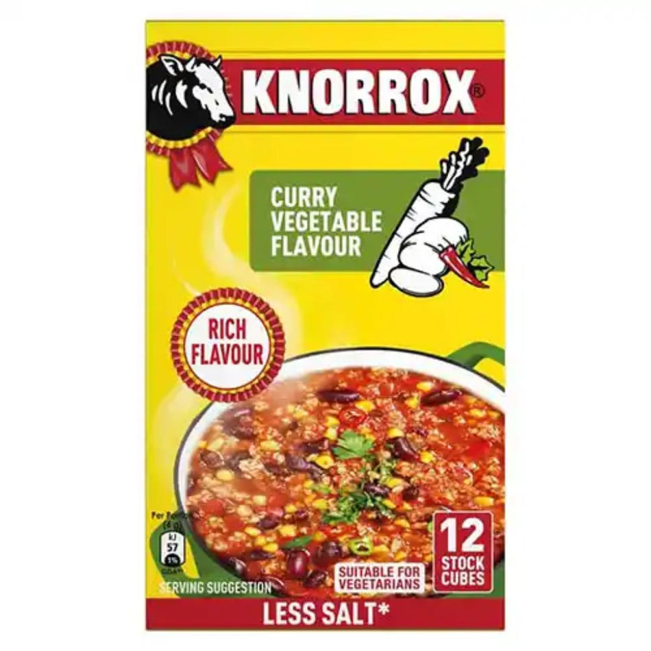 Knorrox Vegetable Curry Flavoured Stock Cubes 12 x 10G