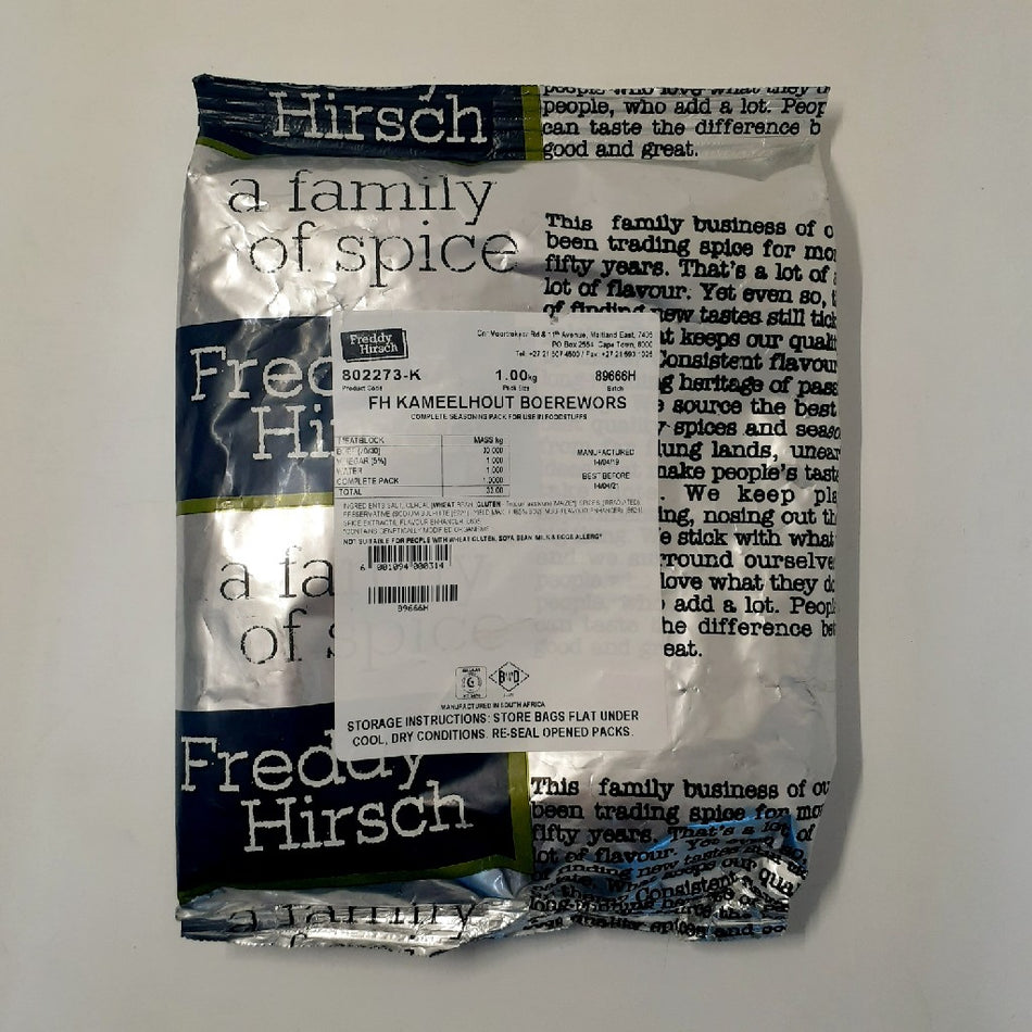 Freddy Hirsch Kameelhout Boerewors Spice 1KG