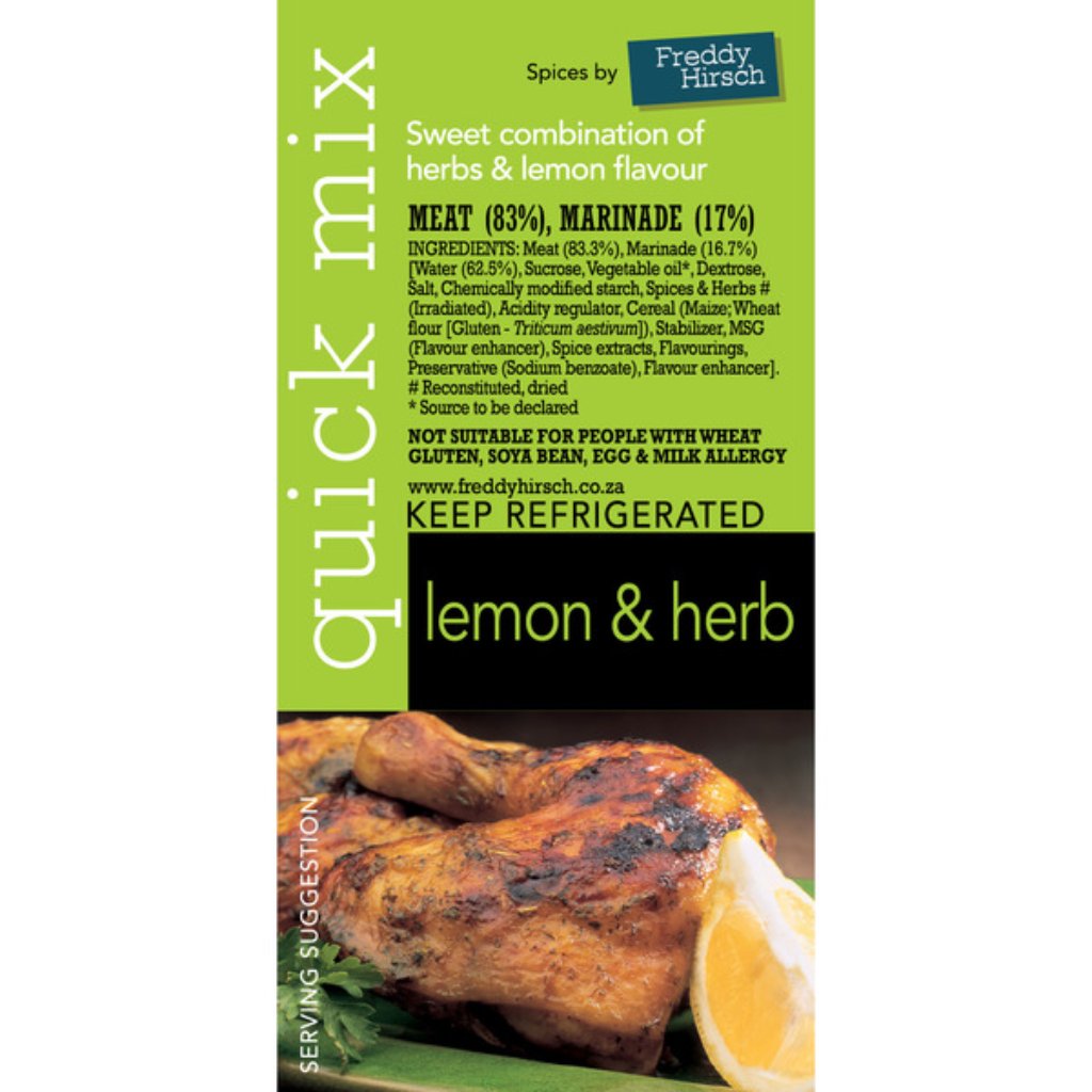 Freddy Hirsch Marinade Lemon & Herb 1KG Lemon & Herb
