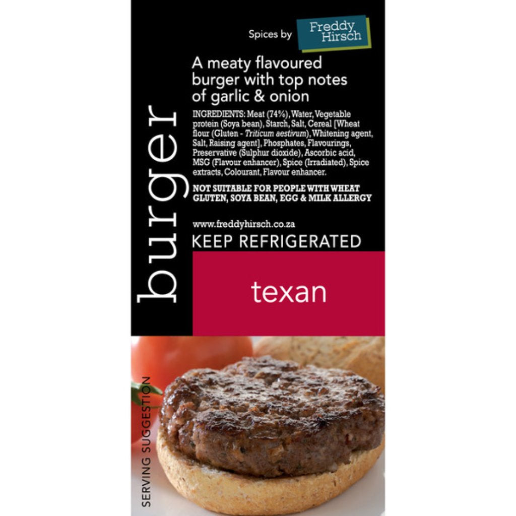 Freddy Hirsch Texan Burger Spice 2KG -