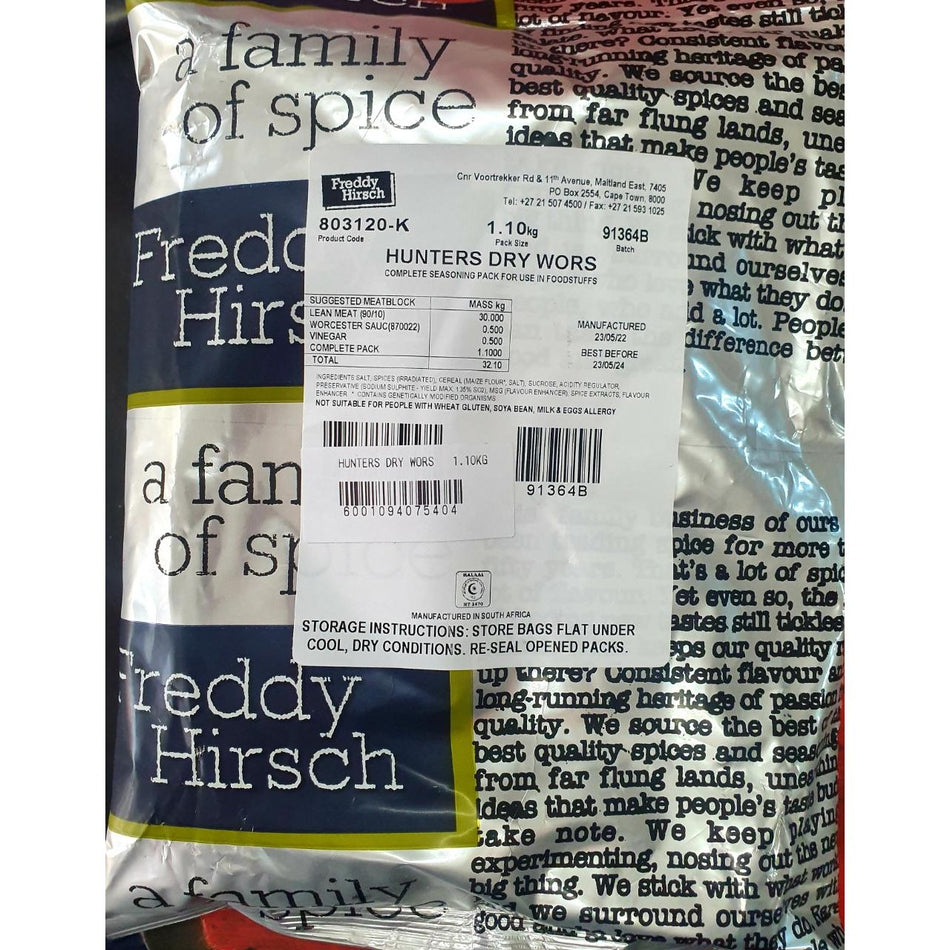 Freddy Hirsch Hunters Dry Wors Spice 1.1KG