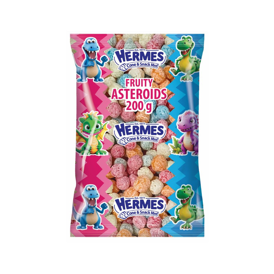 Hermes Sugar Coated Fruity Asteroids 200G -