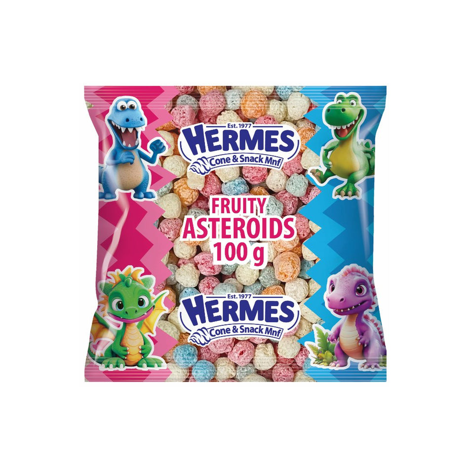 Hermes Sugar Coated Fruity Asteroids 100G -