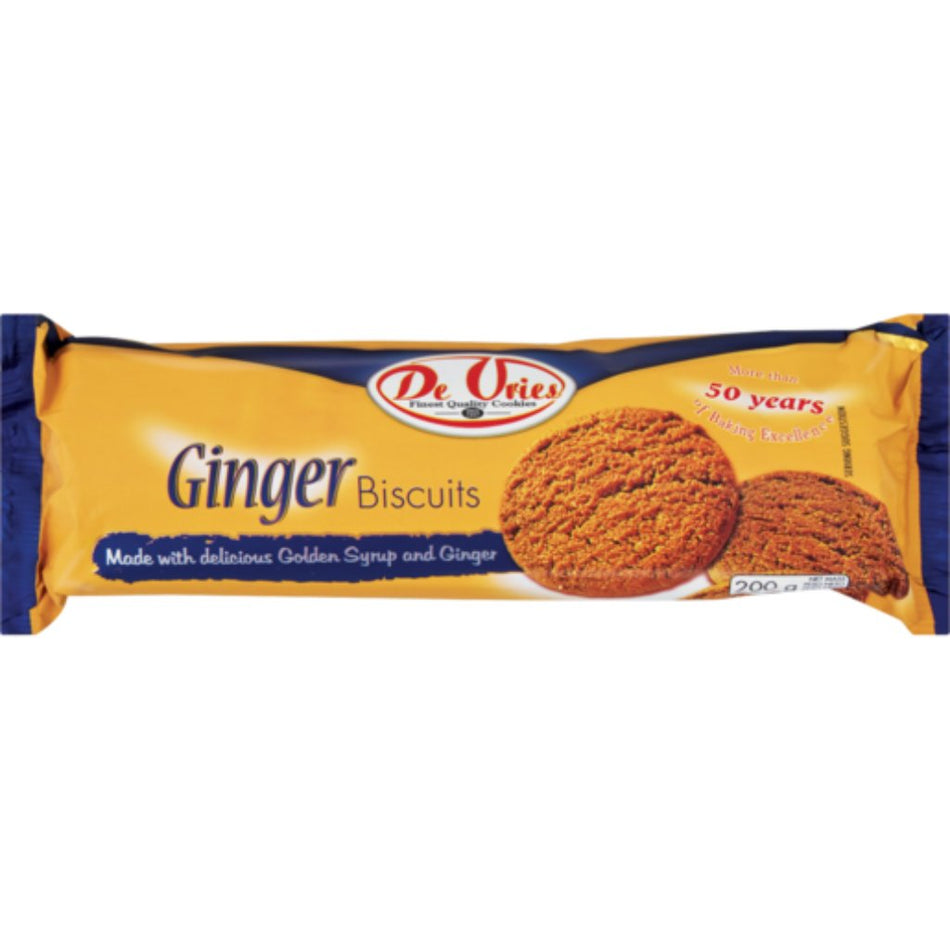 De Vries Ginger Biscuits 200G