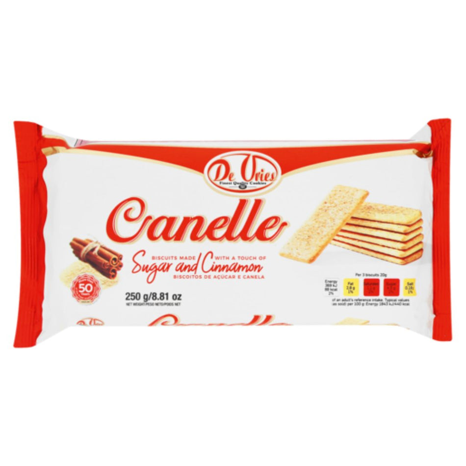 De Vries Biscuits Canelle Cinnamon 250G