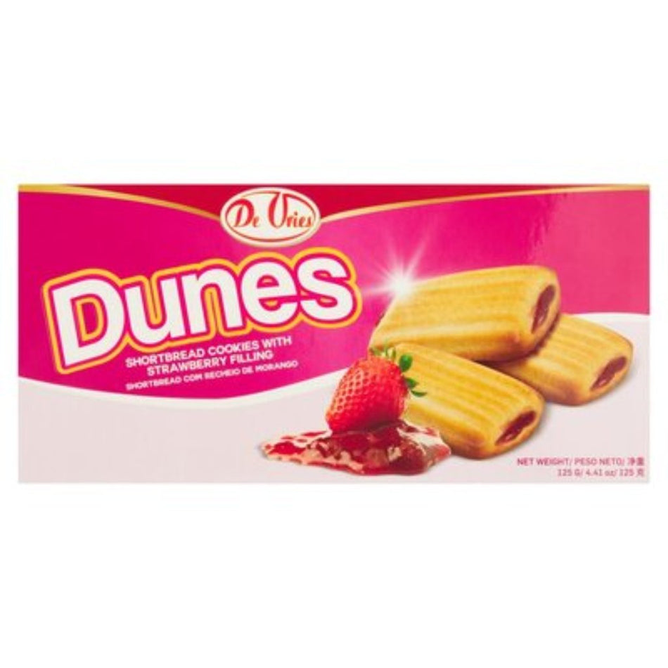 De Vries Strawberry Dunes Biscuits 125G