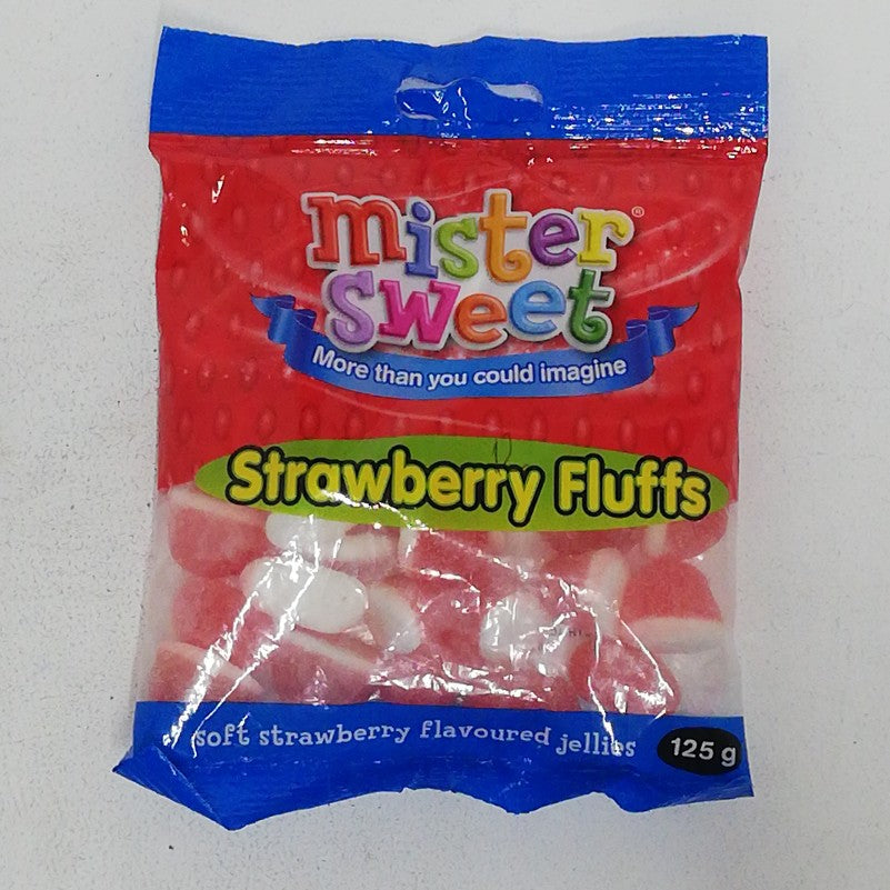 Mister Sweet Strawberry Fluffs 125G -