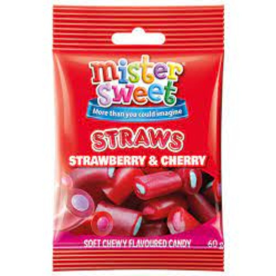 Mister Sweet Cherry & Berries Straws 60G -