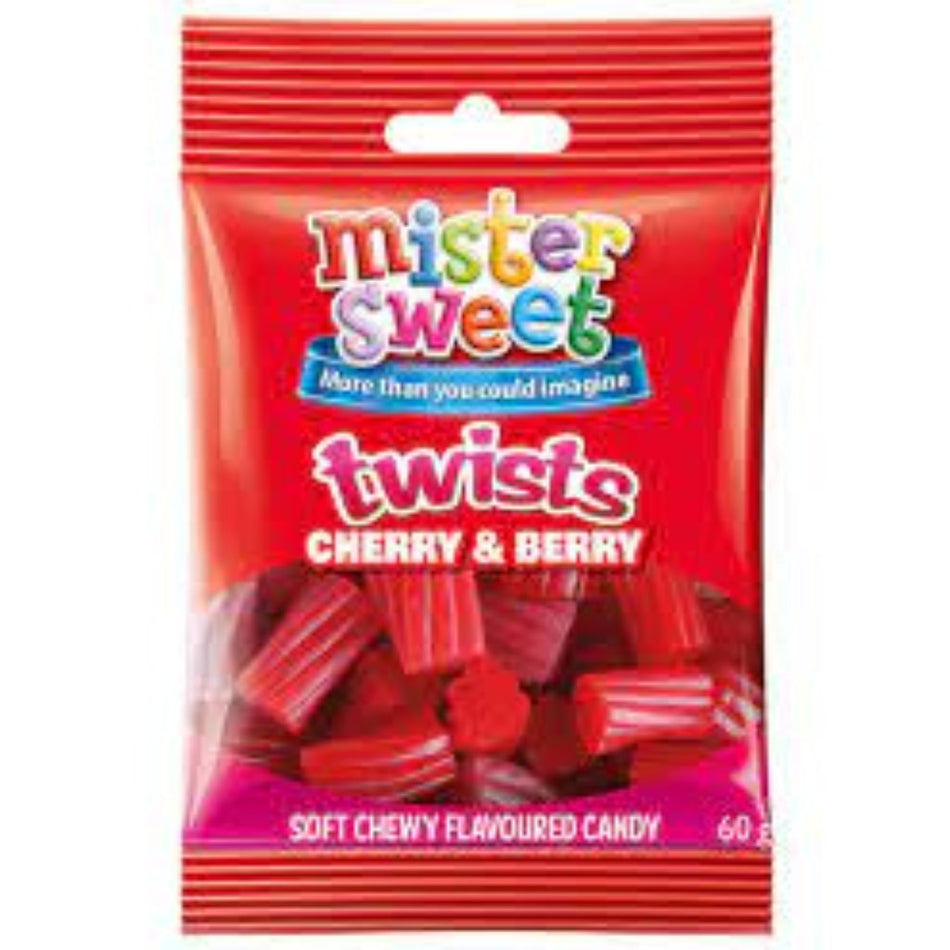 Mister Sweet Cherry & Berries Twist 60G -