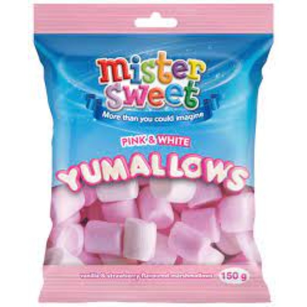 Mister Sweet Pink & White Mini Yumallows 150G -