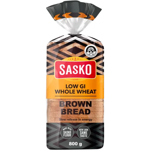 Sasko Low GI Wholewheat Brown Bread 800G -
