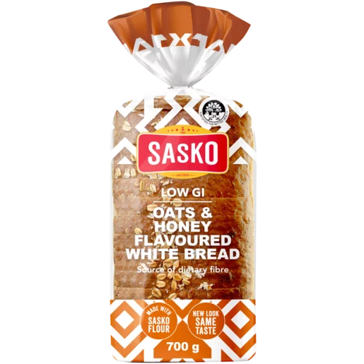 Sasko Low GI Dumpy Oats and Honey Flavoured White Bread 700G -