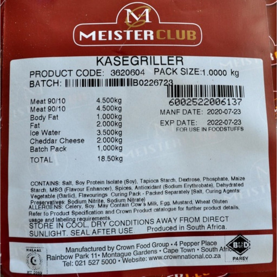 Meister Club Spice Kasegriller 1KG