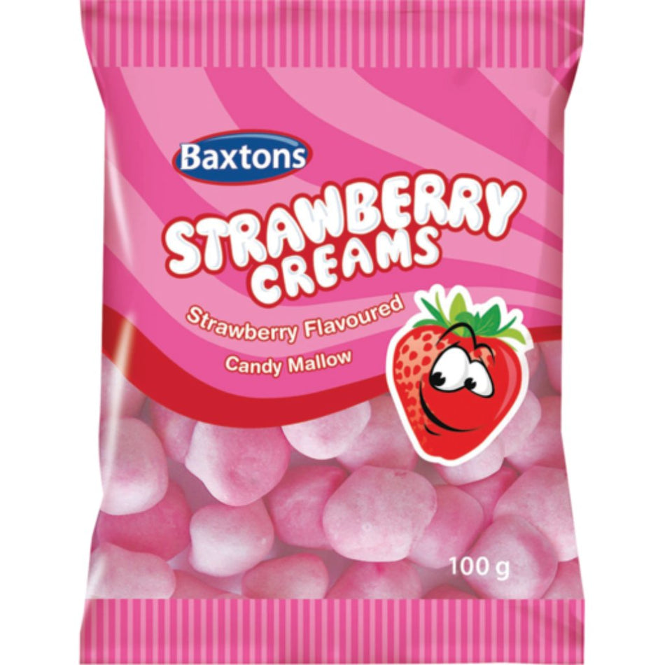 Baxtons Sweet Strawberry Creams 100G