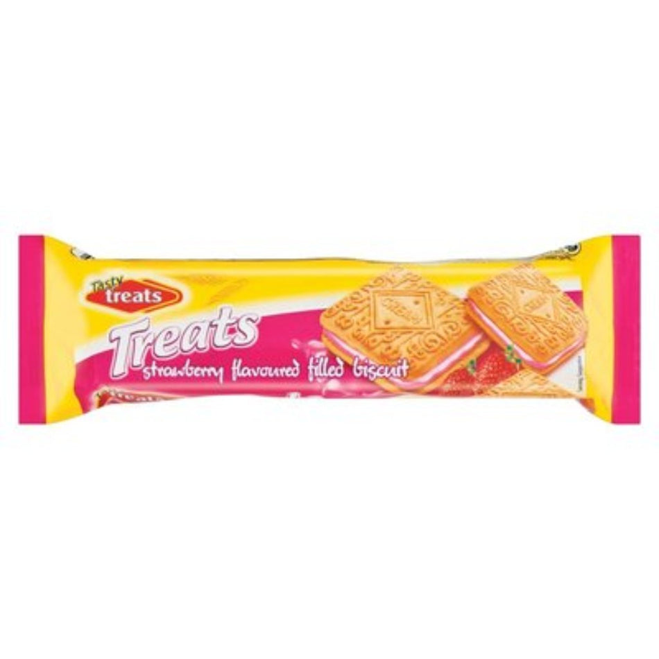 Tasty Treats Strawberry Cream Biscuits 80G