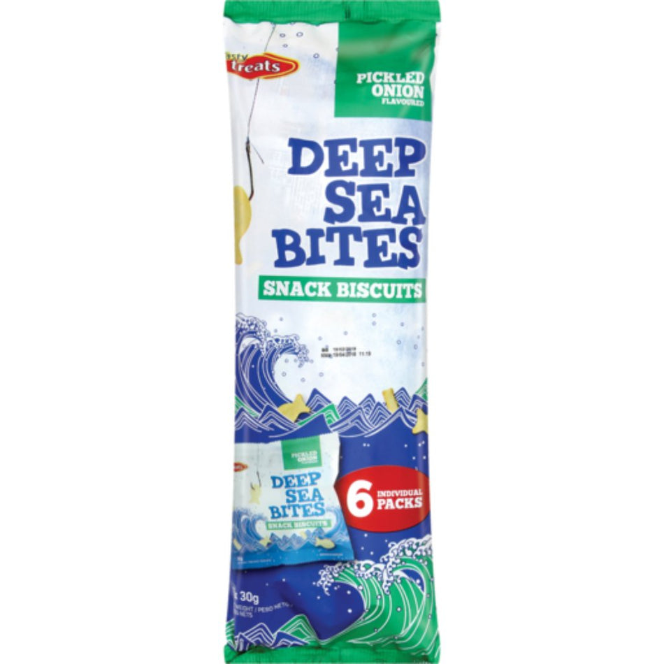 Tasty Treats Deep Sea Bites Pickled Onion 6x30G