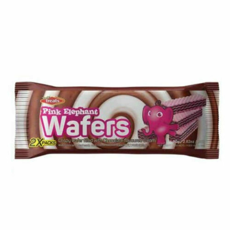 Tasty Treats Pink Elephant Chocolate Wafer Biscuit 80G