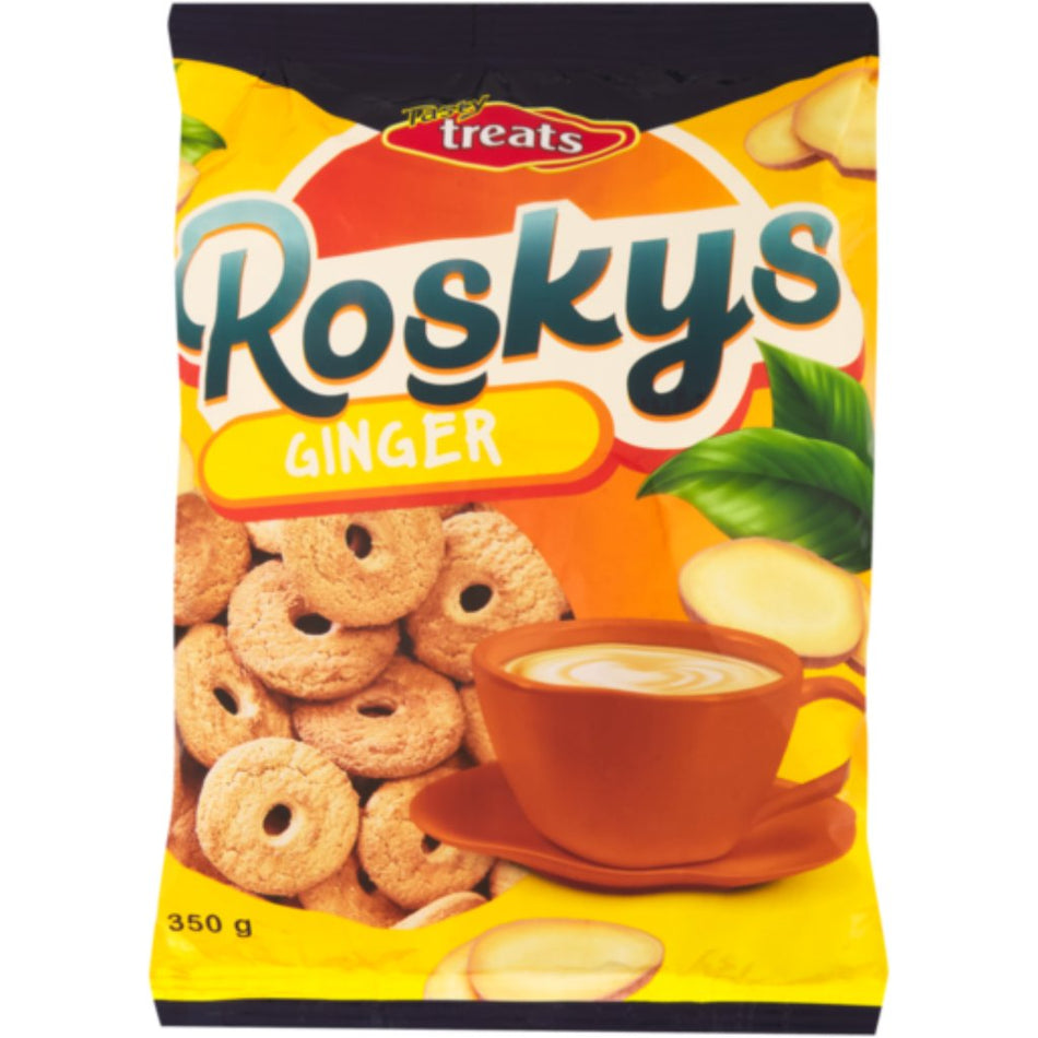 Tasty Treats Roskys Ginger Flavour Biscuits 350G