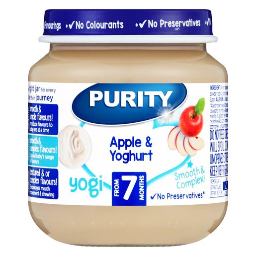 Purity Baby Food Apple & Yoghurt 125ML