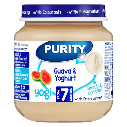 Purity Baby Food Guavas & Yoghurt 125ML