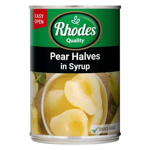 Rhodes Pear Halves 410G Halves