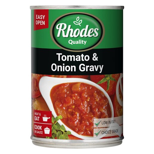 Rhodes Gravy Tomato & Onion 410G Tomato & Onion