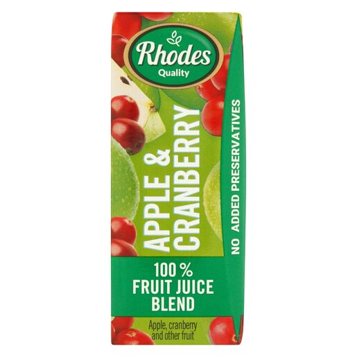 Rhodes Fruit juice Apple & Cranberry 200ML Apple & Cranberry