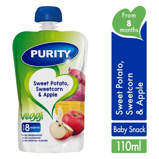 Purity Pouch Sweet Potato, Apple & Sweetcorn 110ML